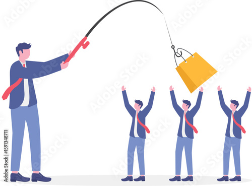Consumerism and marketing luring people to shop with credit card debt risk.
