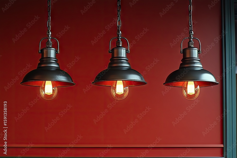 Obraz premium Industrial-style pendant lights