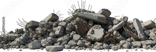 Photos Heap of broken concrete debris with exposed rebar debris pile construction rubbl
