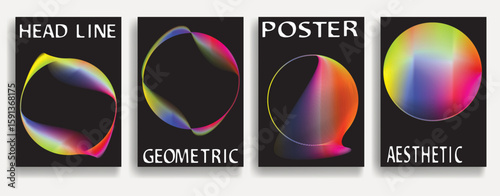 Modern posters . Vector design composition with colorful various geometric shapes . Abstract contemporary art . Vector art ideal for media, ads, covers, brochures, banners.
