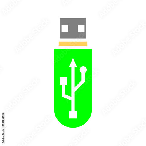 Vector usb flash drive vector icon
