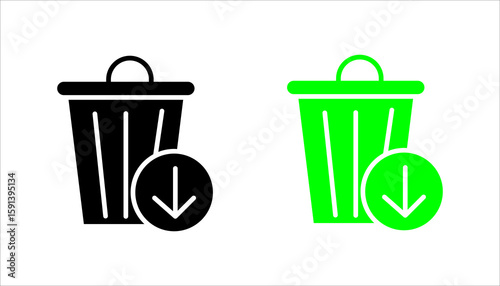 Reduce waste icon set, vector pictogram vector illustration, pictogram isolated on white background. color editable
