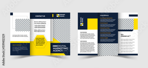 Modern and creative trifold brochure layout template