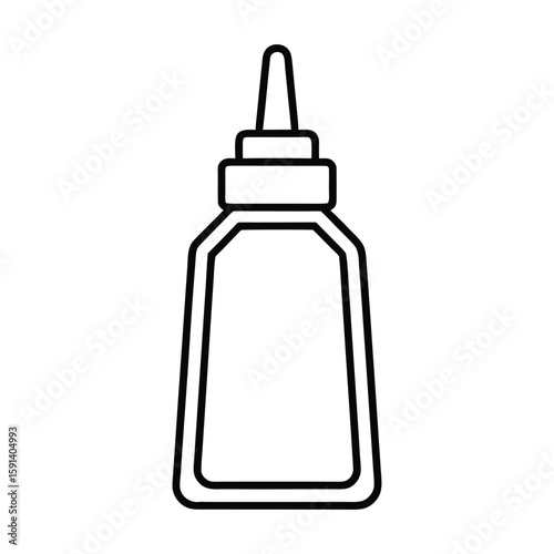 Outline bottle icon with narrow nozzle vector on white background