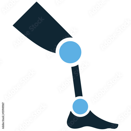 Prophetic leg icon vector, symbolizing guided journey, destined path, or future movement. Ideal for spiritual themes, destiny concepts, or progress designs representing divine direction advancement