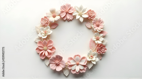 Pastel Clay Botanical Emblem Design for Branding