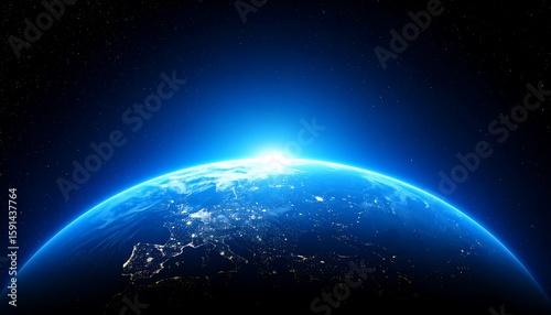 Earth rising from space