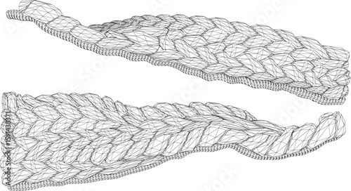 Wallpaper Mural sketch vector illustration of unique classic vintage ethnic traditional woven rope decoration design  Torontodigital.ca