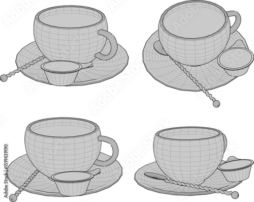 Vector illustration of a cup of coffee design to accompany breakfast 