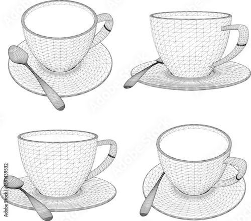 Vector illustration of a cup of coffee design to accompany breakfast 
