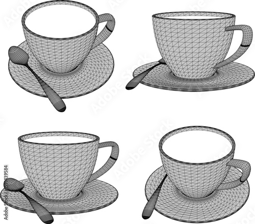 Vector illustration of a cup of coffee design to accompany breakfast