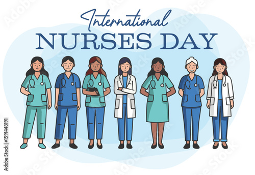nurse day illustration clipart worker assistant hospital illustration medical