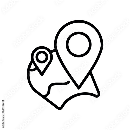  location piont icon on white back round