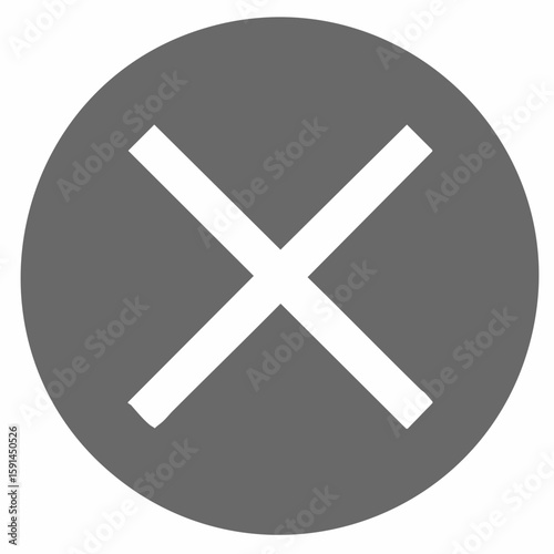 掛け算バツ記号/グレーweb対応svgデータ