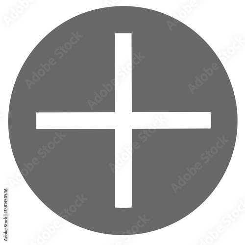 記号プラスグレー/web対応svgデータ