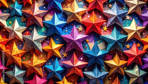 Colorful star pattern background