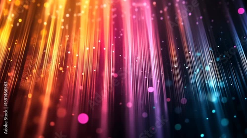 Vibrant abstract background with colorful light streaks and bokeh effects, creating a dynamic atmosphere