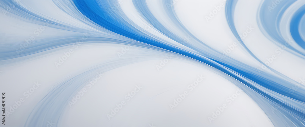 Naklejka premium Dynamic blue and white abstract light waves in fluid motion ai