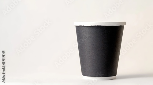Single Paper Coffee Cup Presentation for Branding in a Modern Coffee Shop Environment, Isolated Shot