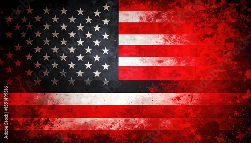 Distressed American flag image