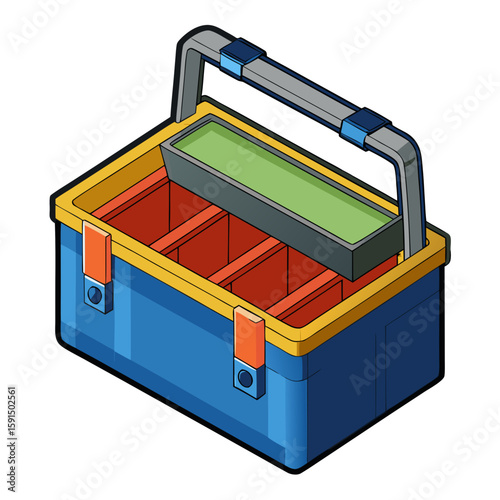 Tackle box with compartments for organizing tools and equipment  
