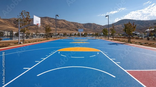 Basketball courts come in various sizes and materials, offering options for indoor and outdoor play with smooth, durable surfaces for a consistent bounce and professional experience.