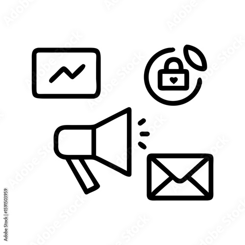 Digital Marketing Icons – SEO, email marketing, PPC, content strategy