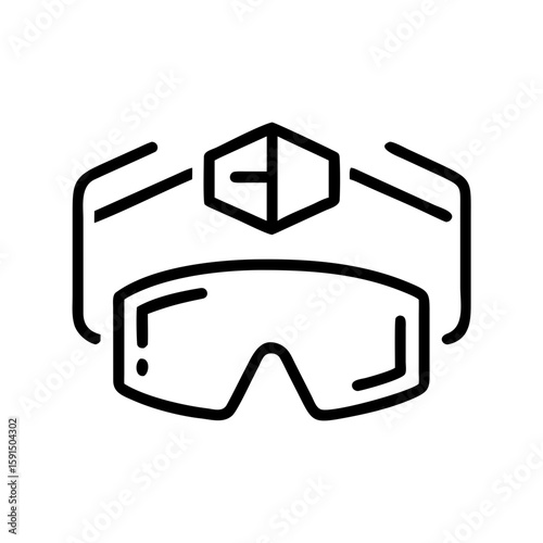 Augmented Reality (AR) Icons – AR glasses, 3D view, virtual try-on