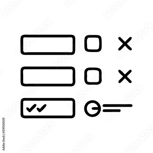 User Interface Icons – buttons, sliders, checkboxes, dropdowns