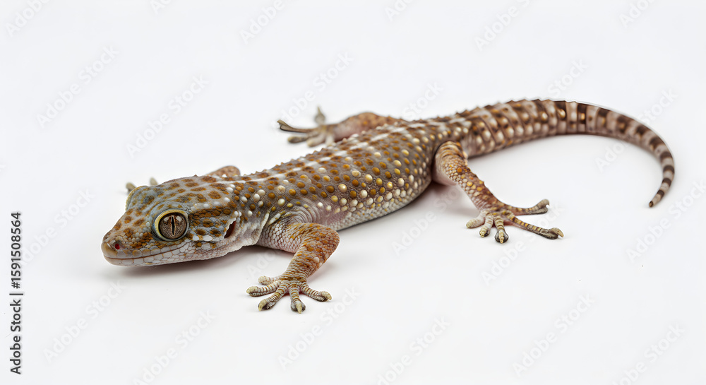 Obraz premium Lizard on a white background