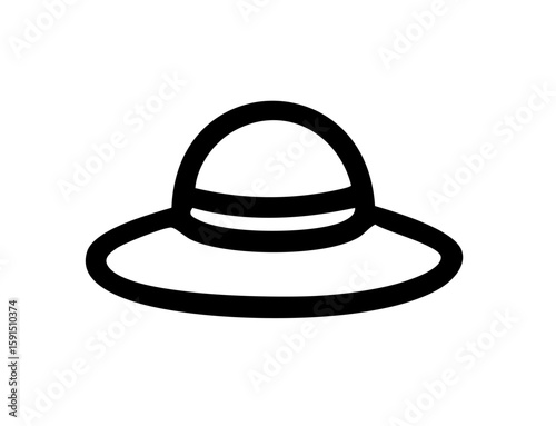 Summer Icon 03 : hat, black, isolated, fashion, bowler, clothing, fedora, 