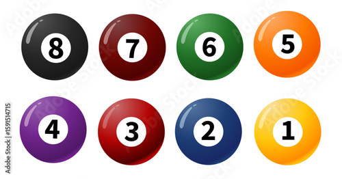 vector illustration of balls billiard