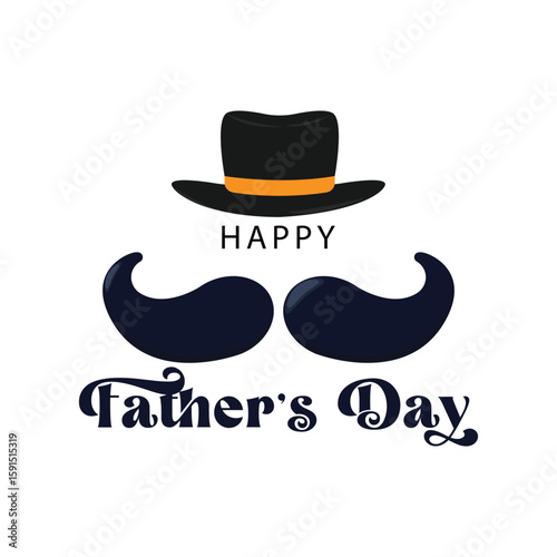 Vector Happy Father’s Day Calligraphy greeting card.