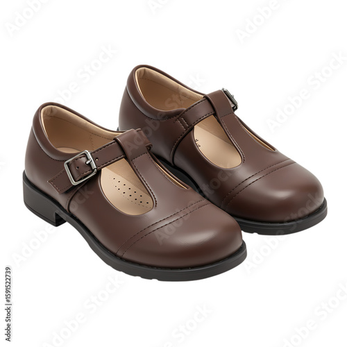 Brown Leather Mary Janes: Classic Children's Shoes