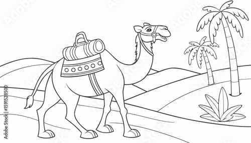 camel in the desert