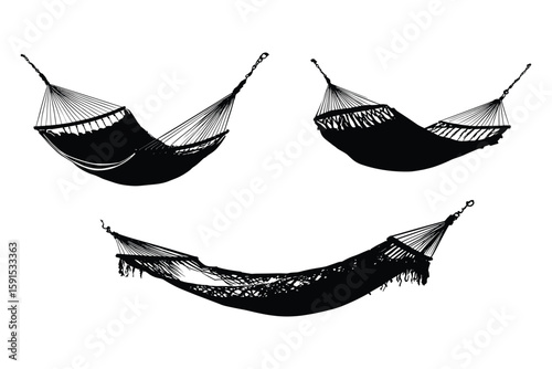 silhouette set of tropical manta rays
