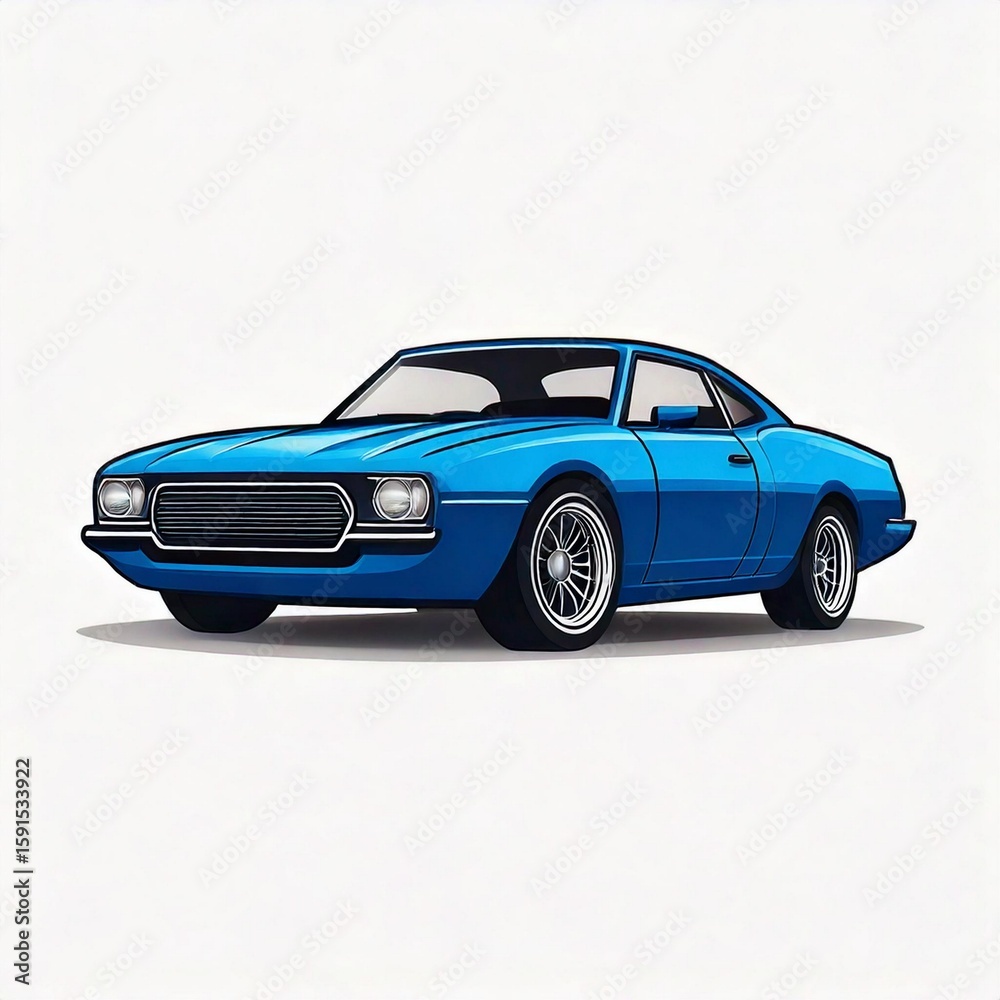 Naklejka premium car logo illustration in a simple and clean flat art style on isolated white