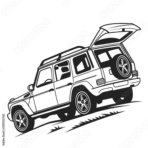 Black convertible S U V with open trunk convertible suv
