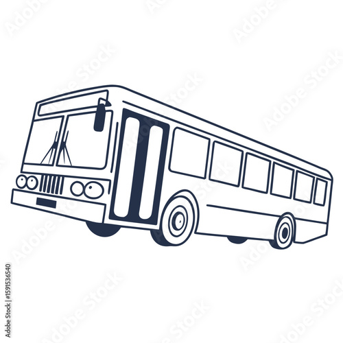 City bus outline public transport transportation