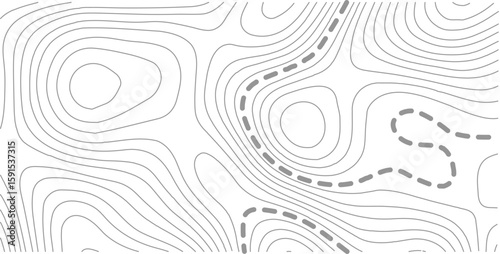 Topographic map background geographic line map with elevation assignments. Modern design with White background with topographic wavy pattern design.paper texture Imitation of a geographical map shades