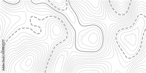 Topographic map background geographic line map with elevation assignments. Modern design with White background with topographic wavy pattern design.paper texture Imitation of a geographical map shades