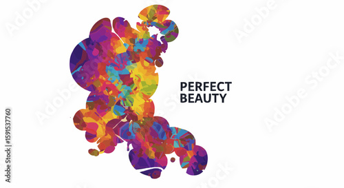 Colorful abstract paint splatters forming a unique design.