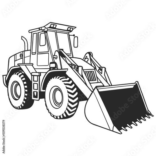 Heavy duty construction loader vehicle heavy equipment industrial vehicle