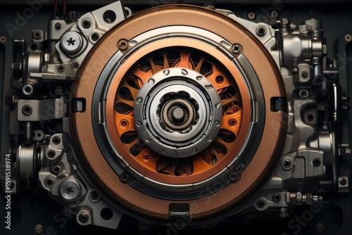 Wallpaper Mural Close up of an electric motor rotor, highlighting the copper windings and central shaft Torontodigital.ca