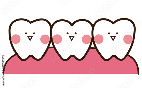 かわいい歯のキャラクター