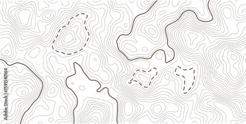 Topographic map background. Geographic line map with elevation assignments. Contour background geographic grid. Vector illustration.
