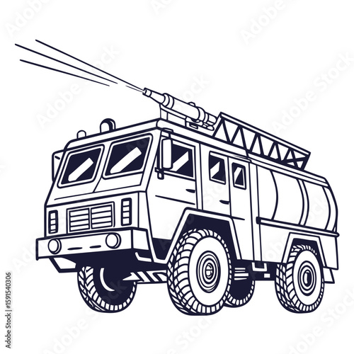 Firefighting truck with water cannon fire truck rescue vehicle