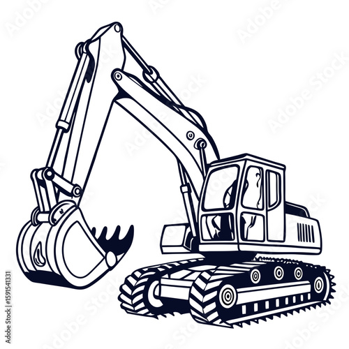 Heavy excavator machine construction heavy equipment