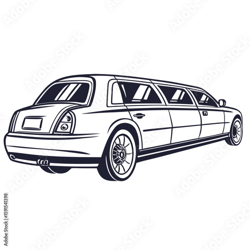 Luxury limousine side view luxury car vehicle