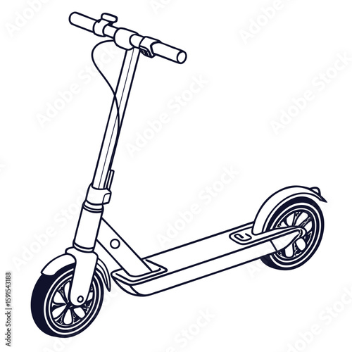 Scooter with handlebars and wheels electric scooter personal transport
